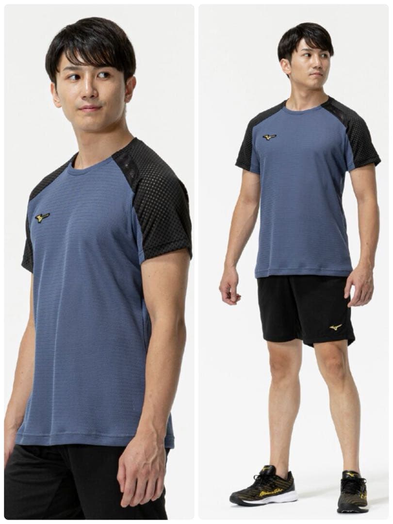 【ミズノプロ】 直営店限定 クーリングTシャツO インディゴ 12JACT82