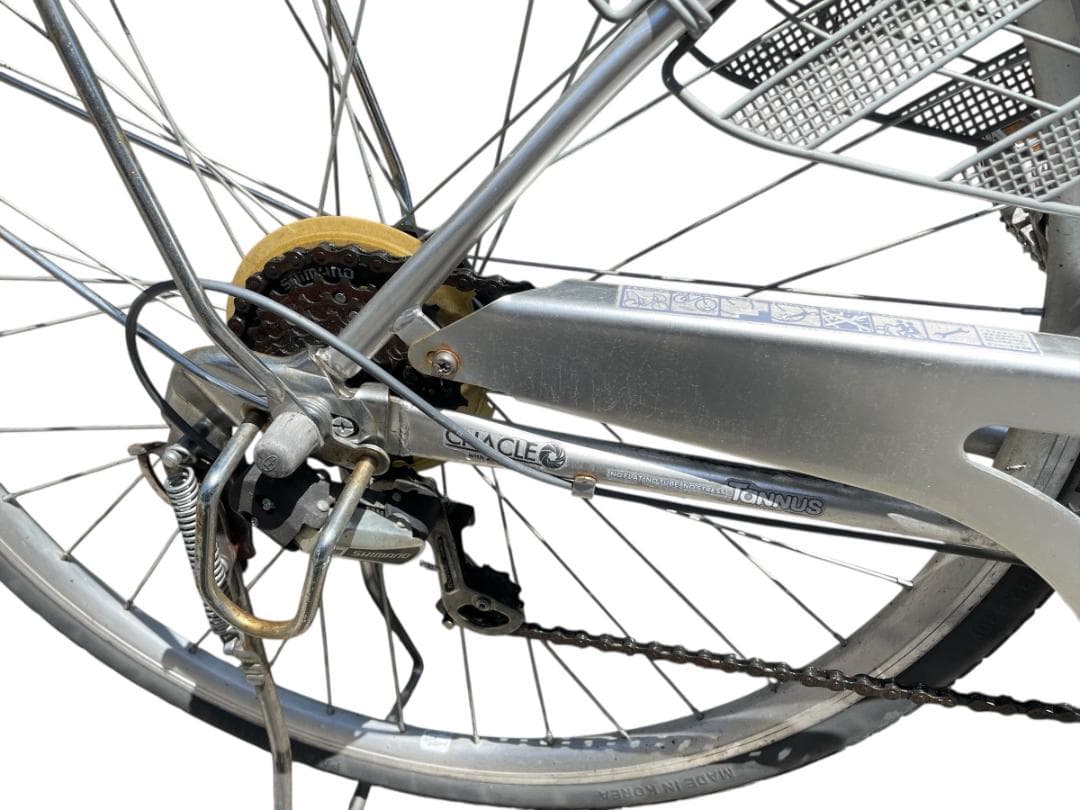 大阪京都限定 パンクしない自転車 27インチ 防犯登録解除済み 鍵付き