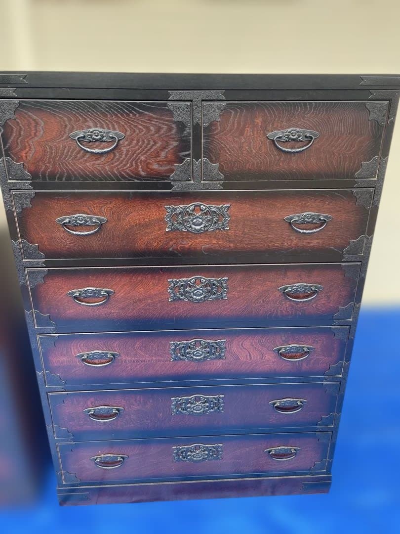 民芸家具 和箪笥 時代箪笥 和家具 タンス チェスト89cm幅 6段/４段 2棹