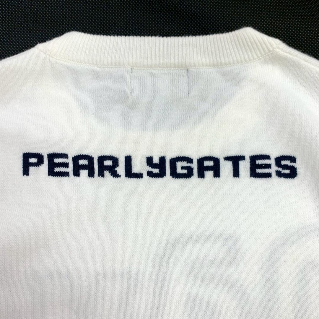 サイズ4★ PEARLY GATES コットンニット ホワイト メンズ　E134