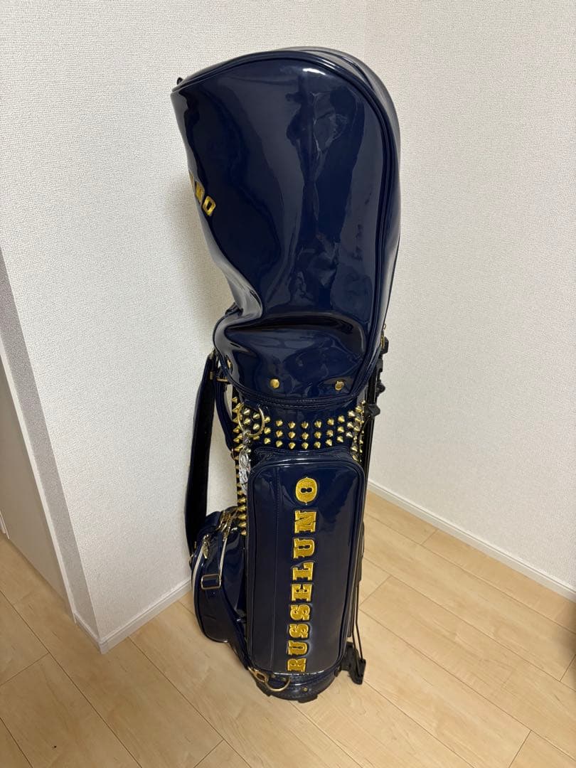 RUSSELUNO スタッズ付きキャディバッグ ネイビー
