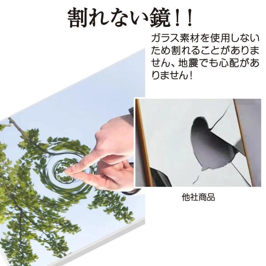 ダンスミラー 全面鏡 割れない鏡 姿見鏡 160x80cmx2枚 鏡 2294