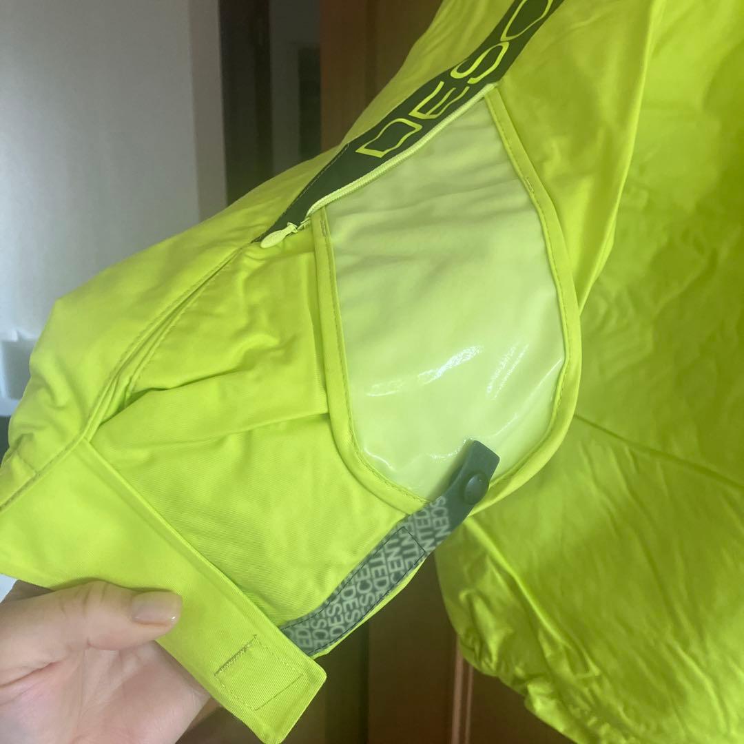 【美品】DESCENTE 蛍光イエロー スキーウェア上下