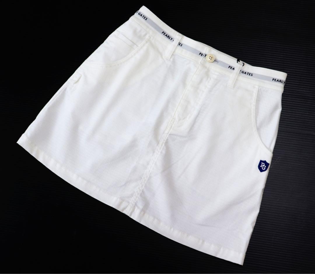 《パーリーゲイツ》新品 ティー付 BIG千鳥柄 ストレッチスカート 1(W74)