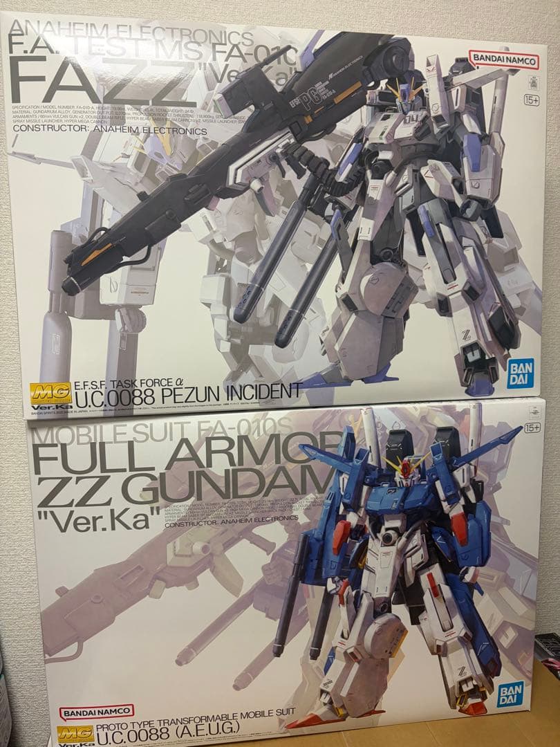 MG1/100FAZZ.Ver.Ka＋MG1/100フルアーマーZZガンダム