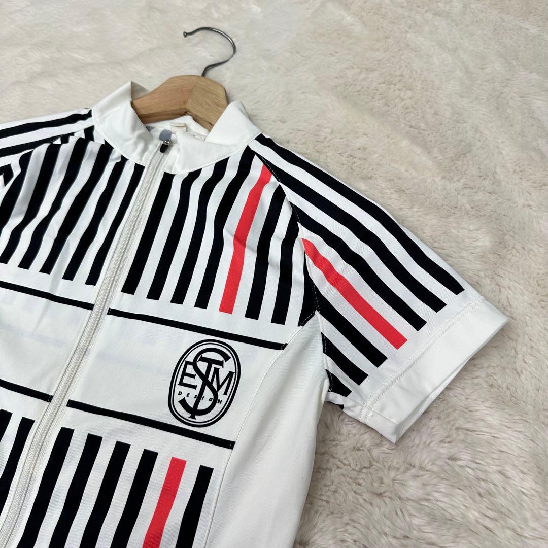 ✨美品✨STEM DESIGN 日本製 ストライプ 半袖サイクルジャージ XS