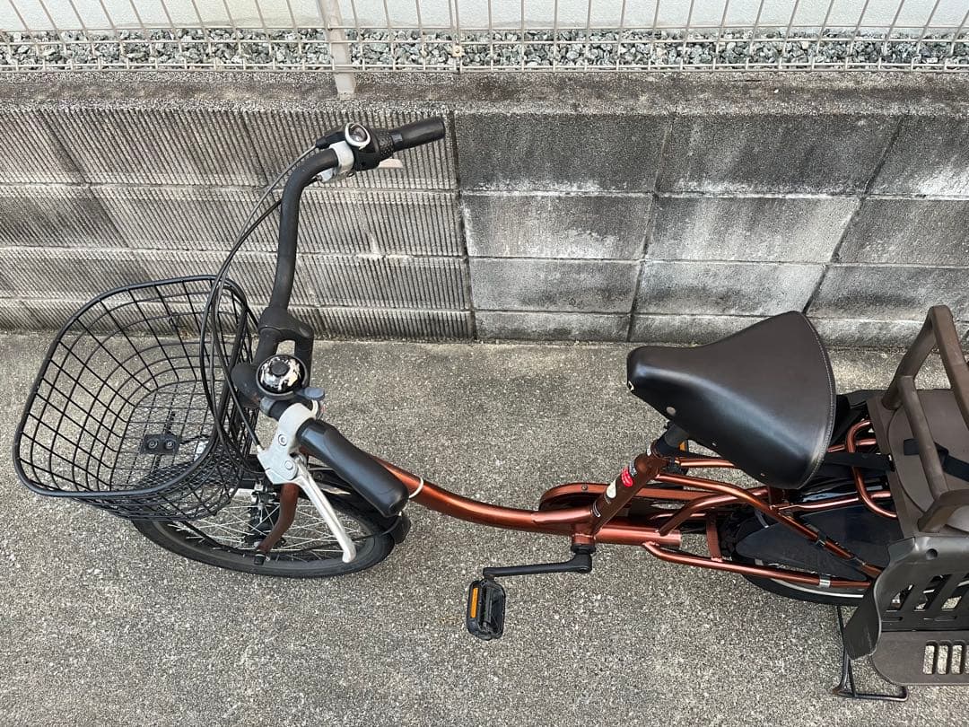 【引き取り限定】　非電動　子供乗せ自転車　limini+ ブラウン
