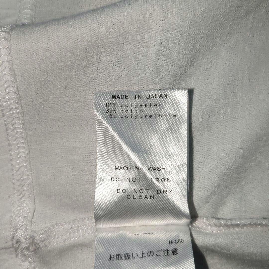 【極美品】パーリーゲイツ モックネック 半袖 シャツ ホワイト サイズ5 L相当