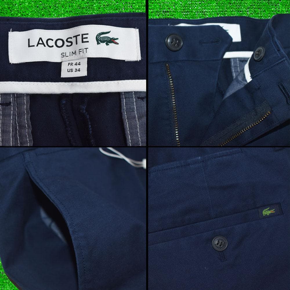 LACOSTE ラコステ SLIM FIT アンクルパンツ【ネイビー/Ｌ】新品！