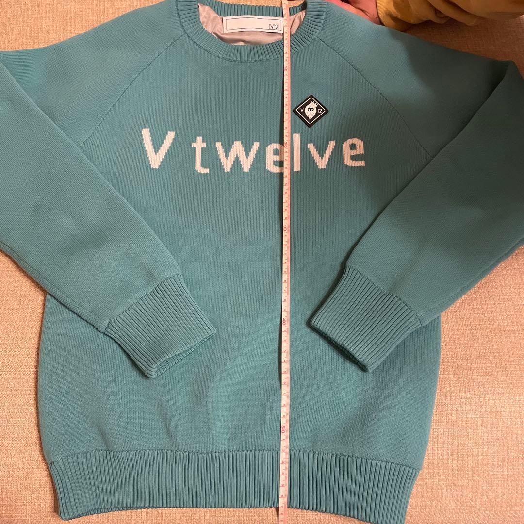 【美品】V12（V TWELVE）ゴルフ セーター 水色