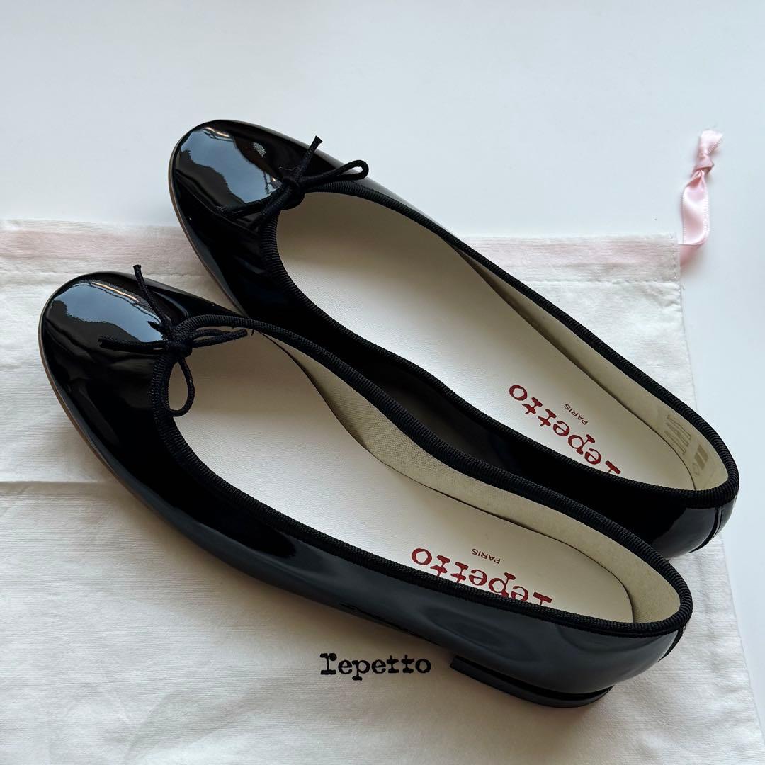 Repetto レペット フラット シューズ 靴 バレエ ブラック エナメル