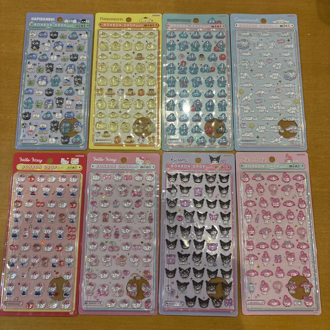 週末値下げ【正規品】サンリオmini ボンボンドロップシール 全種類コンプリート
