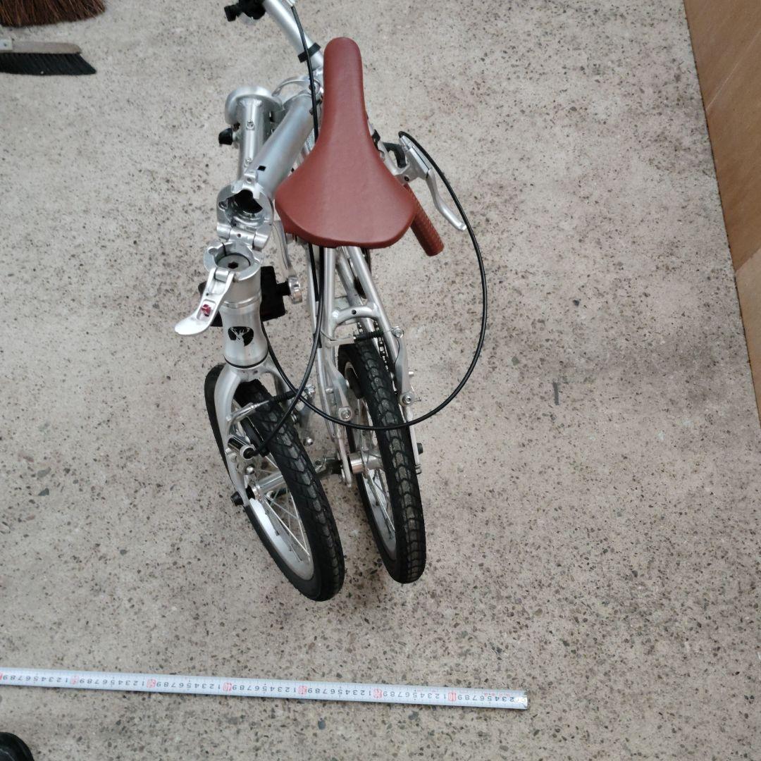 CAPTAIN STAG 折りたたみ自転車 シルバー
