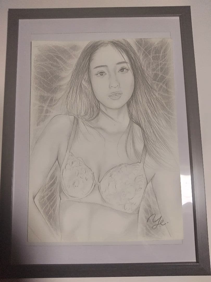 裸婦、美人画、絵画4F瞳の先H山本英二、肉筆、真作、額縁、高塚省吾、森本草介