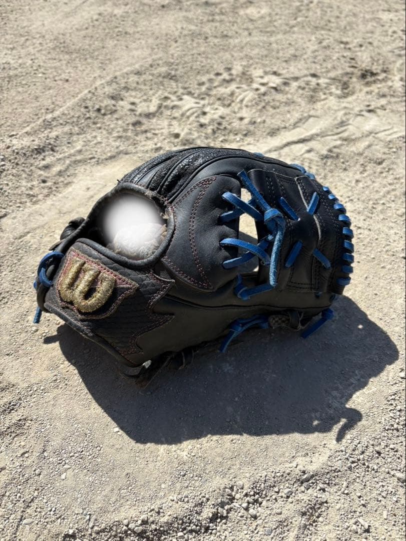 Wilson 硬式野球グローブ 黒/青　オーダー