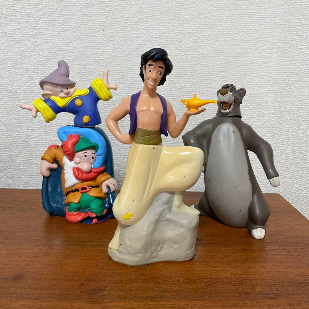 ディズニー　シャンプーボトル　3体セット　アラジン　こびと　くま
