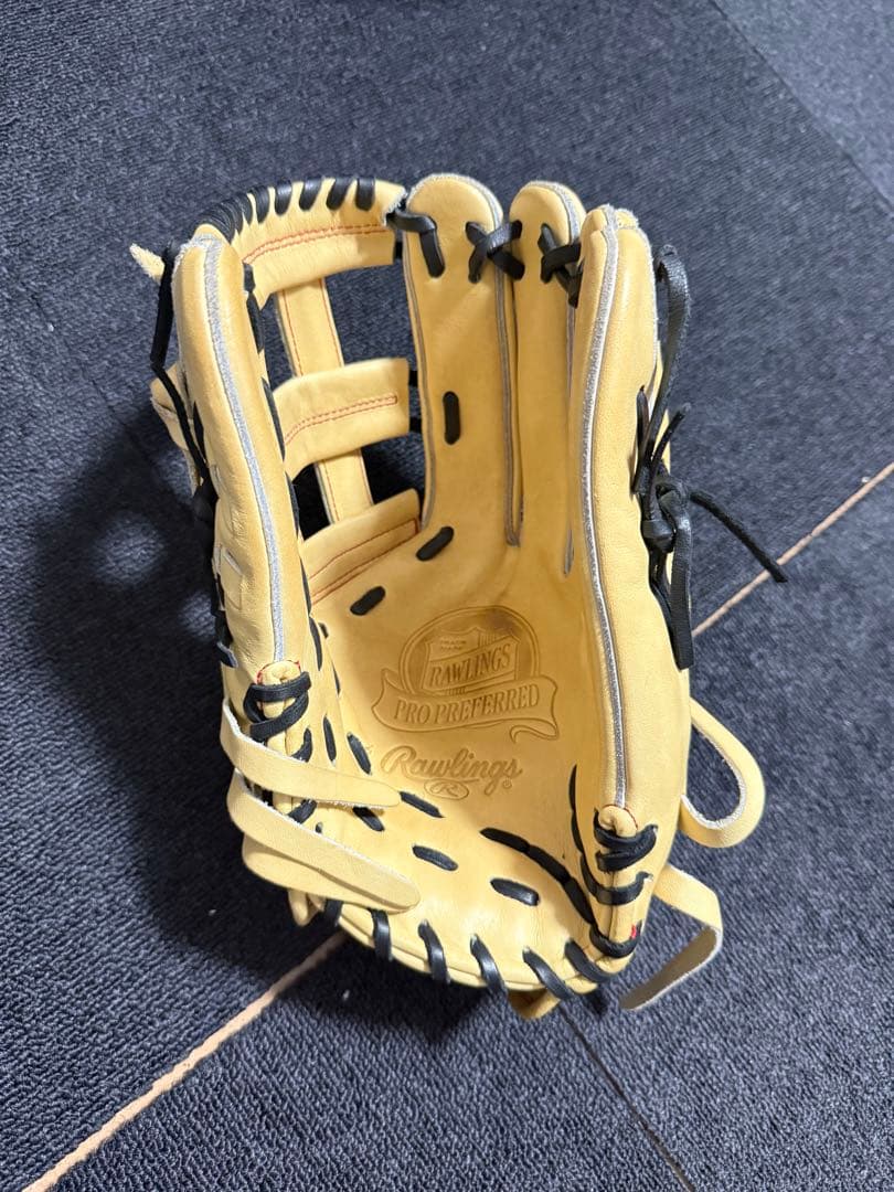 Rawlings 硬式 内野手用グローブ ナチュラル×ブラック Hウェブ