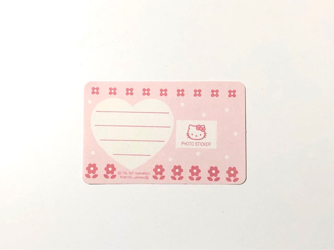 【レア】手作り名刺セット　Hello Kitty フレームシールセット　平成女児