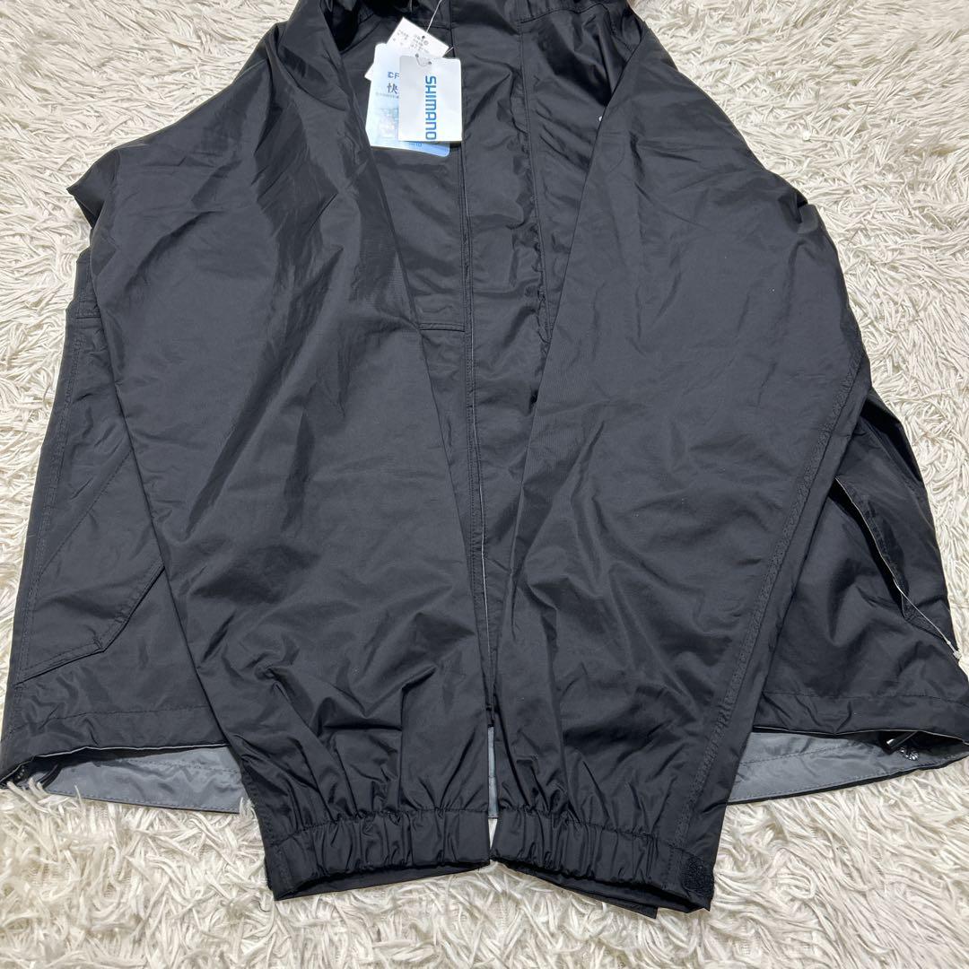 未使用　シマノ　防水ドライシールド　ナイロン　フィッシングジャケット　XL 黒