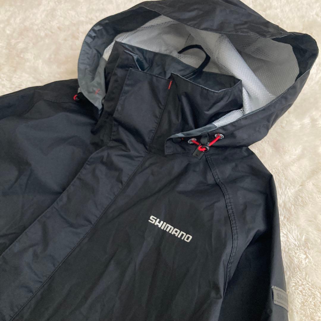美品！SHIMANO シマノ　ナイロンジャケット ブラック　防風撥水　L