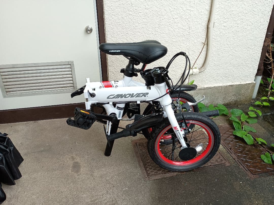 CANOVER 折りたたみ自転車 ホワイト/レッド