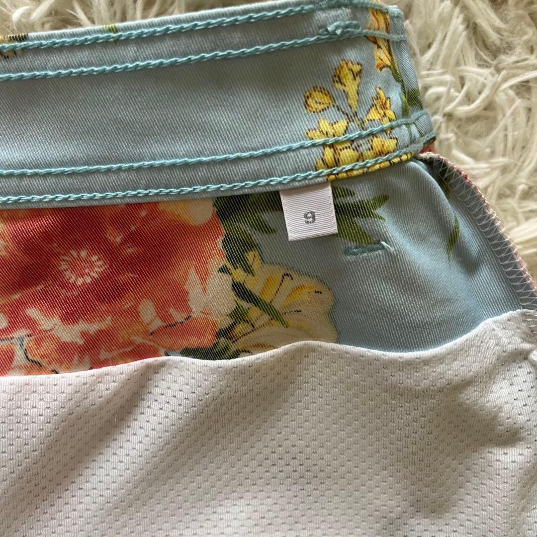 美品 le coq sportif ゴルフ レディース スカート花柄 9