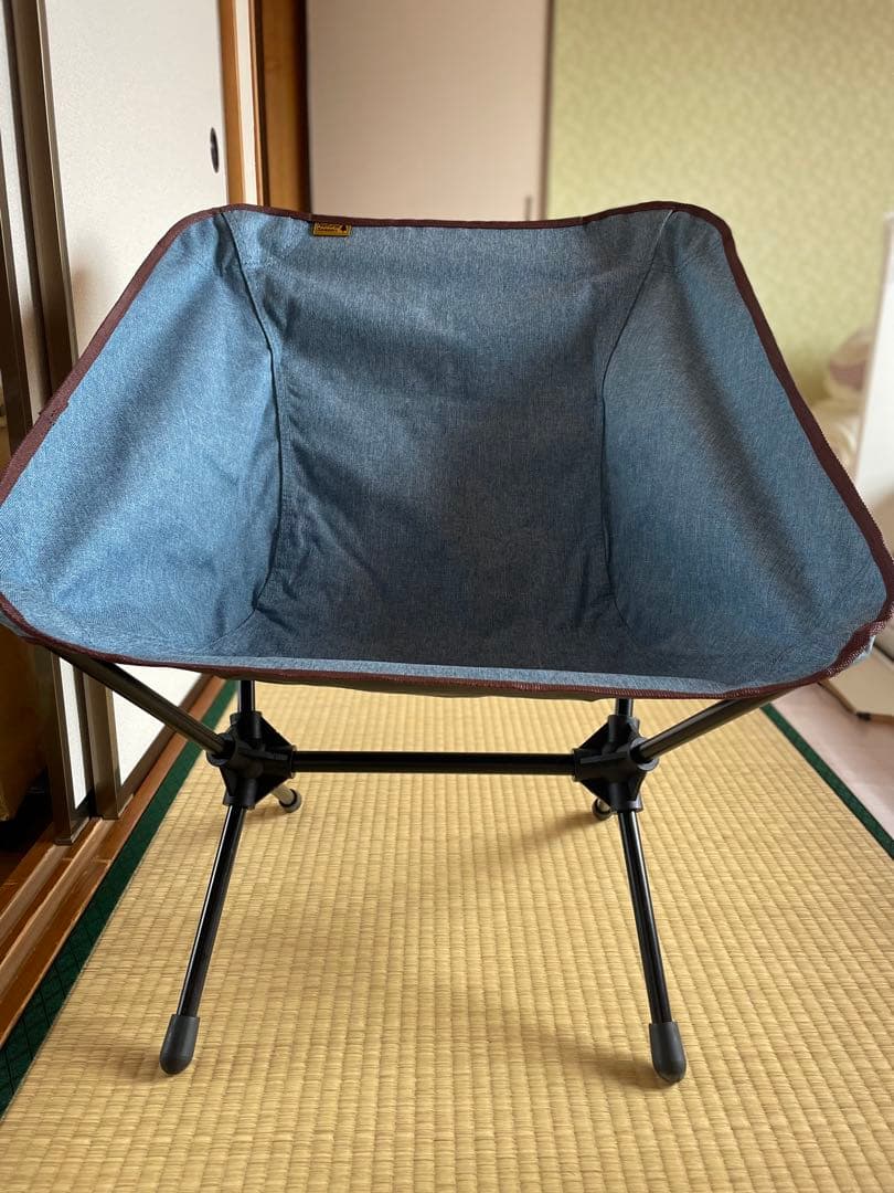 デニム調折りたたみアウトドアチェア 2つセット