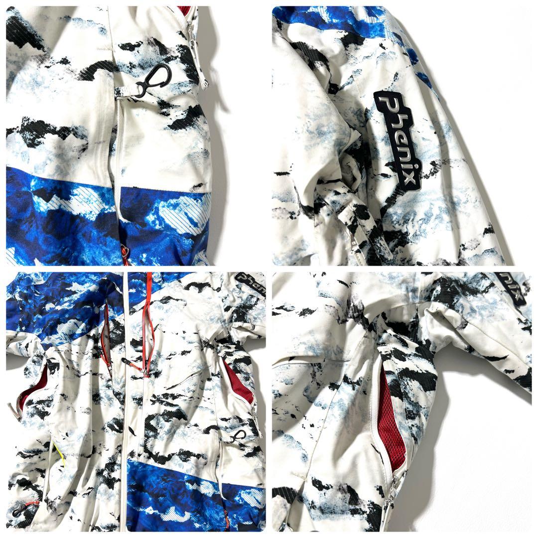 3391【美品】フェニックス　スキーウェア 上下セット デモチームプロ　青　白