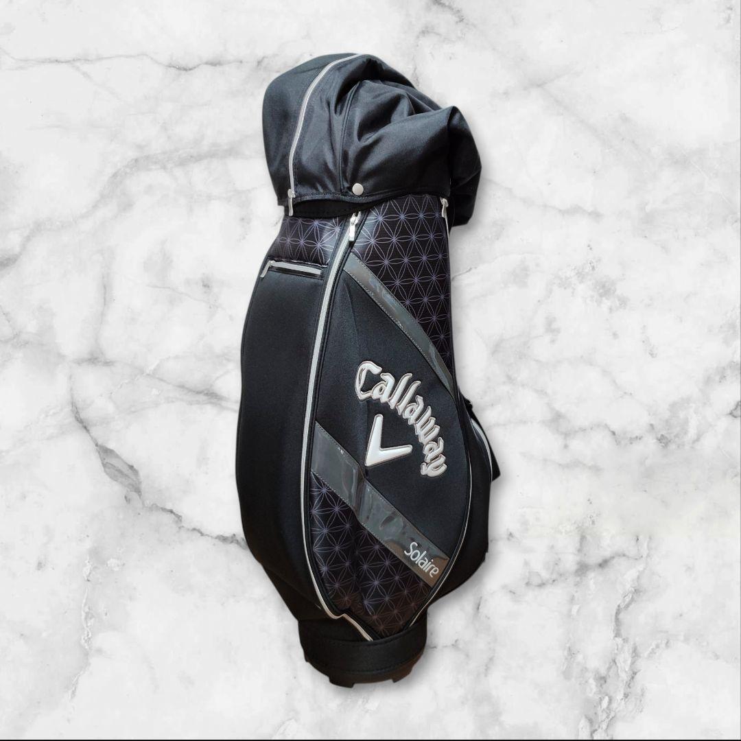 Callaway Solaire ゴルフバッグ ブラック ヘッドカバー付き