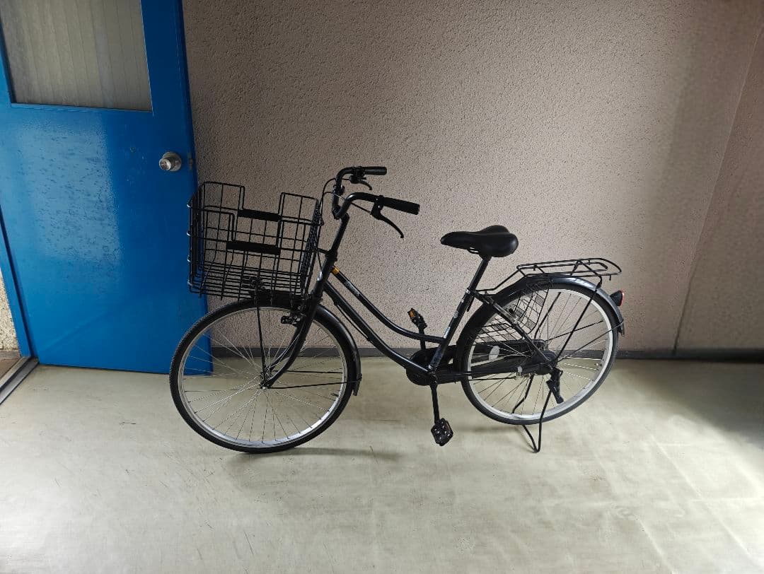 て*♡様 26インチ シティサイクル ママチャリ 大型カゴ付き 整備済み