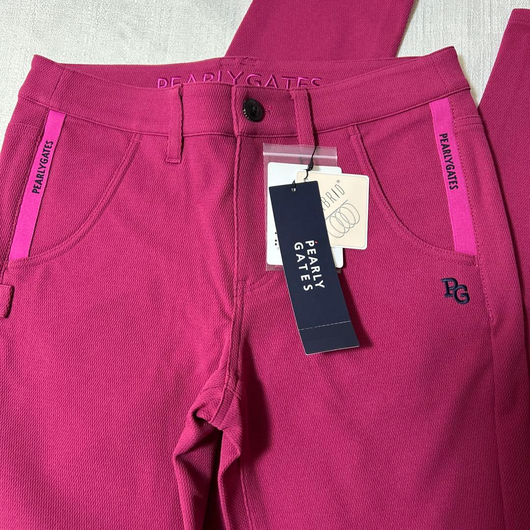 パーリーゲイツ☆新品タグ付☆レディース１　ストレッチパンツ　ピンク