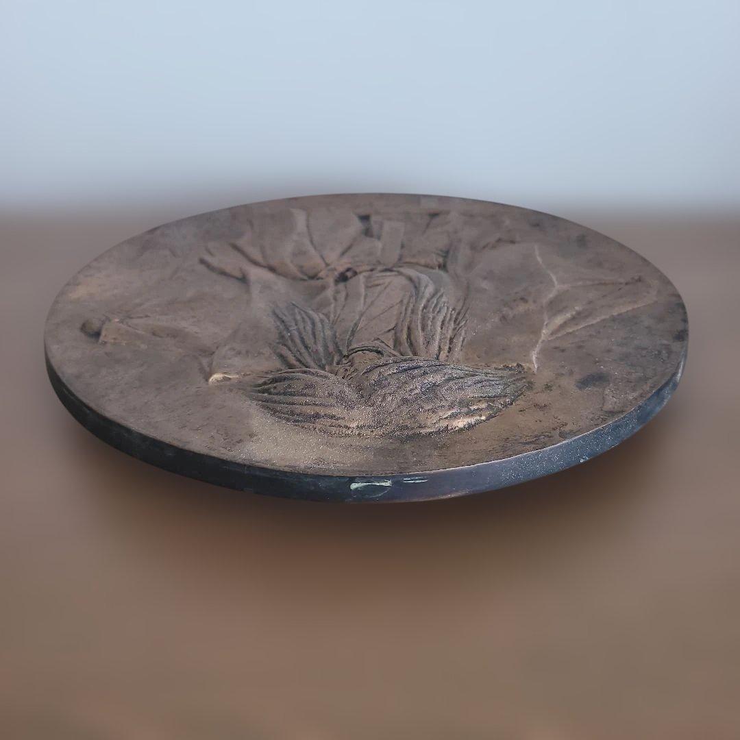 銅製浮彫り作品 石橋 弘作