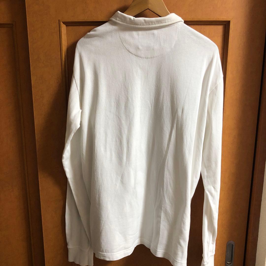 極上　CANterbury 刺繍ロゴ　長袖ポロシャツ XL ホワイト