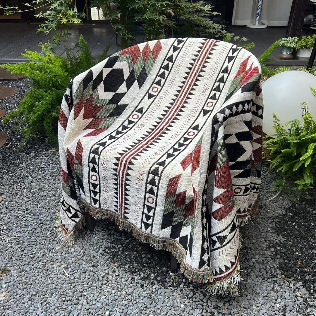 ブランケット　ラグ　キャンプ　アウトドア　車中泊　おしゃピク　オルテガ