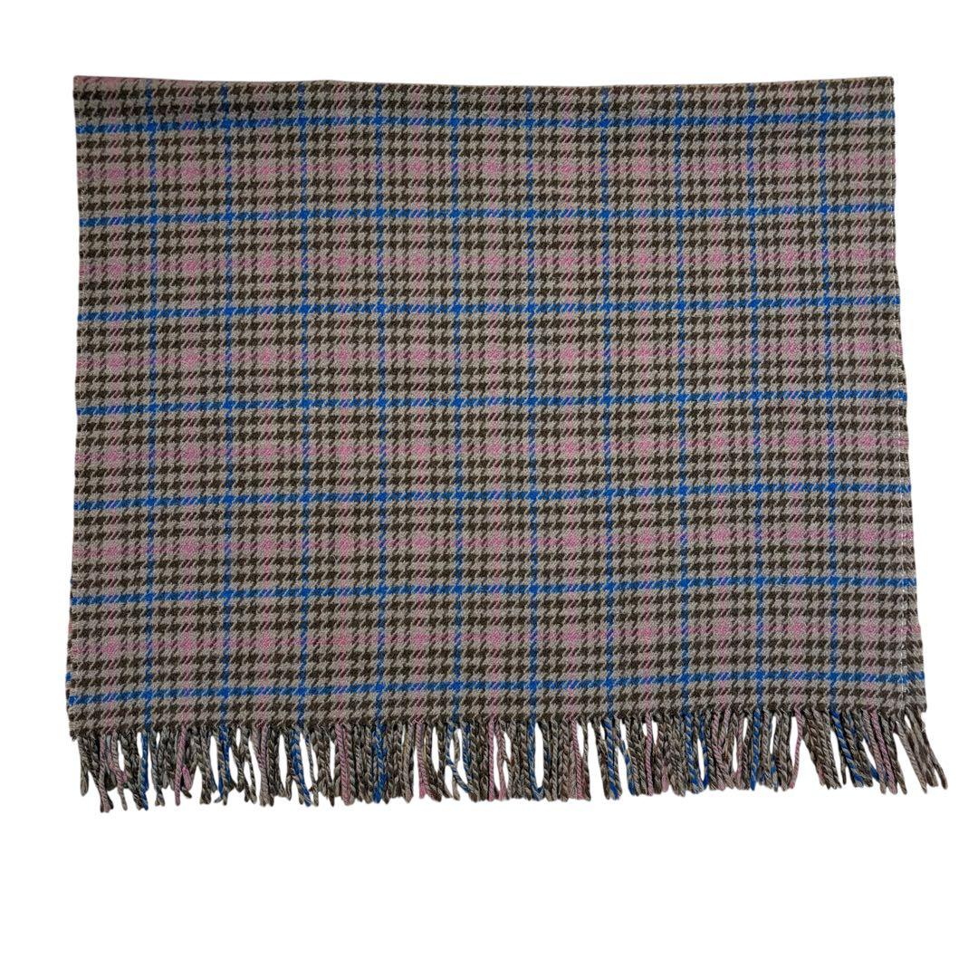 BURBERRY バーバリー ブランケット 毛 ベージュ チェック柄 フリンジ