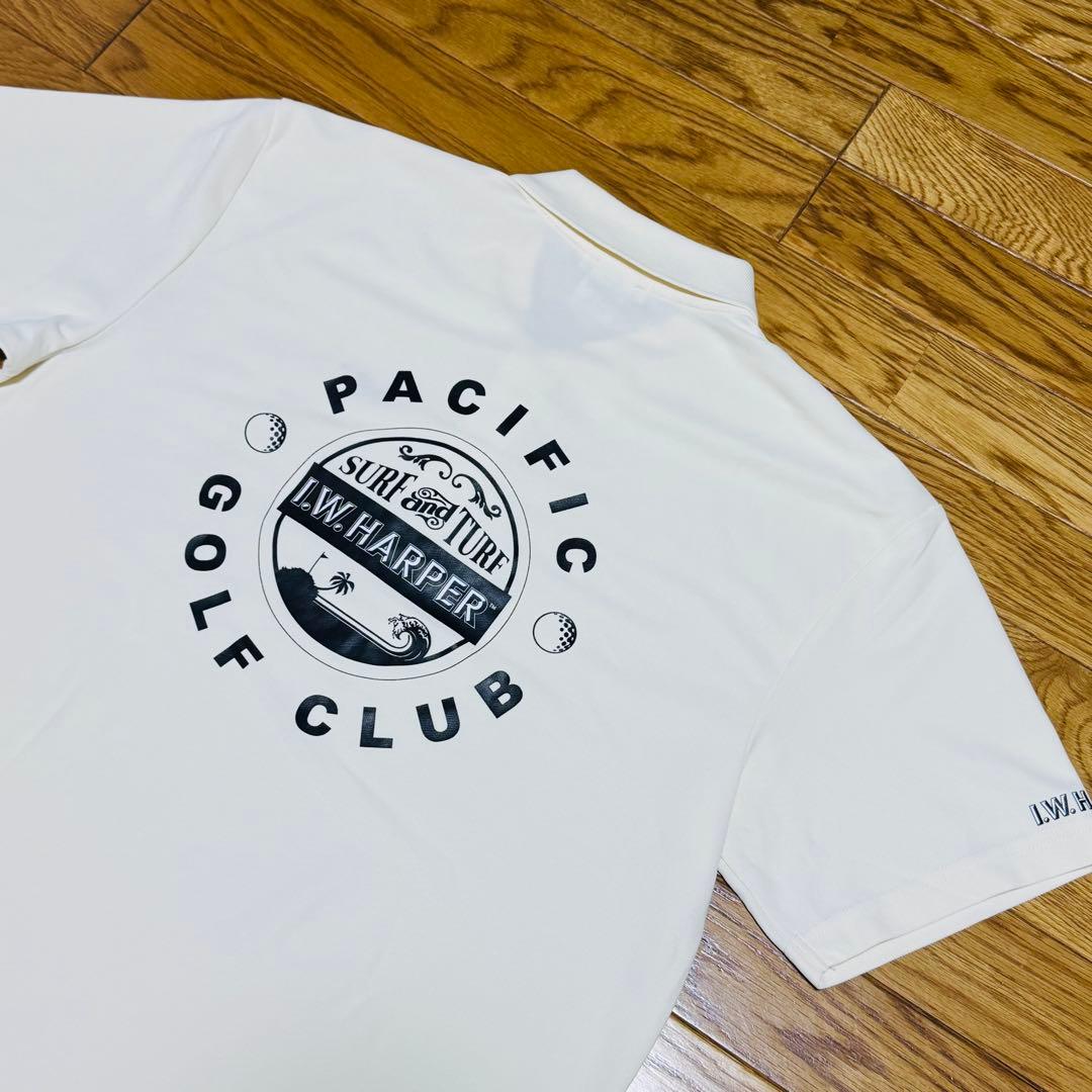 【美品】 PACIFIC GOLF CLUB ポロシャツ　クリーム　XLサイズ