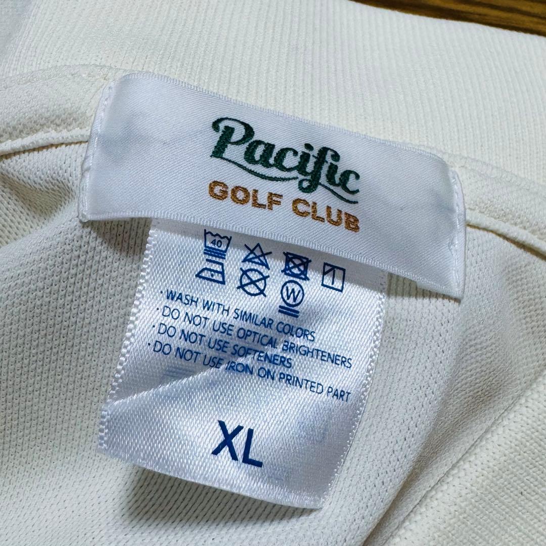 【美品】 PACIFIC GOLF CLUB ポロシャツ　クリーム　XLサイズ