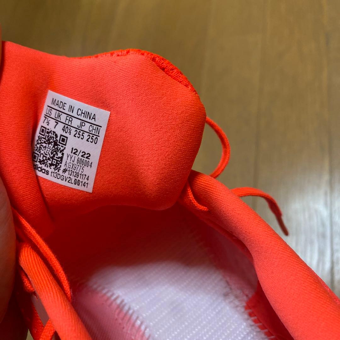 アディゼロSL、ランニングシューズ、25.5、赤色、adidas、軽め