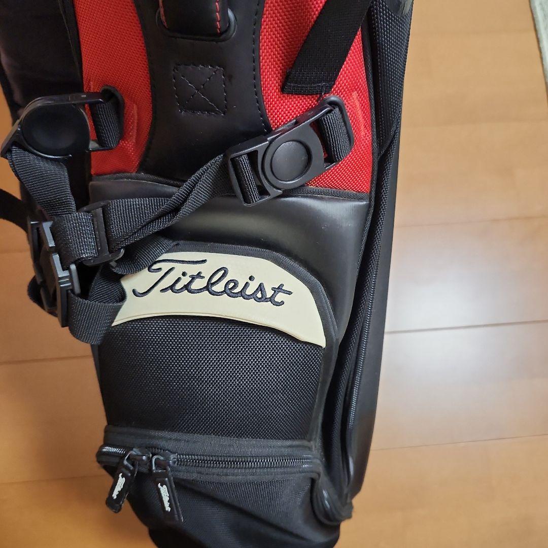 Titleist 9.5ゴルフキャディバッグ 黒/赤