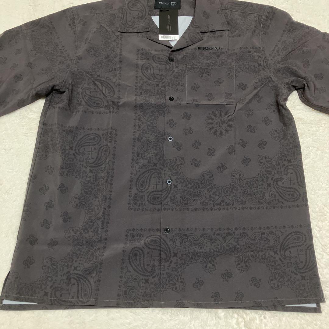 ⭐︎新品未使用タグ付き⭐︎希少⭐︎FR2 GOLF 刺繍ロゴ ペイズリー 開襟シャツ