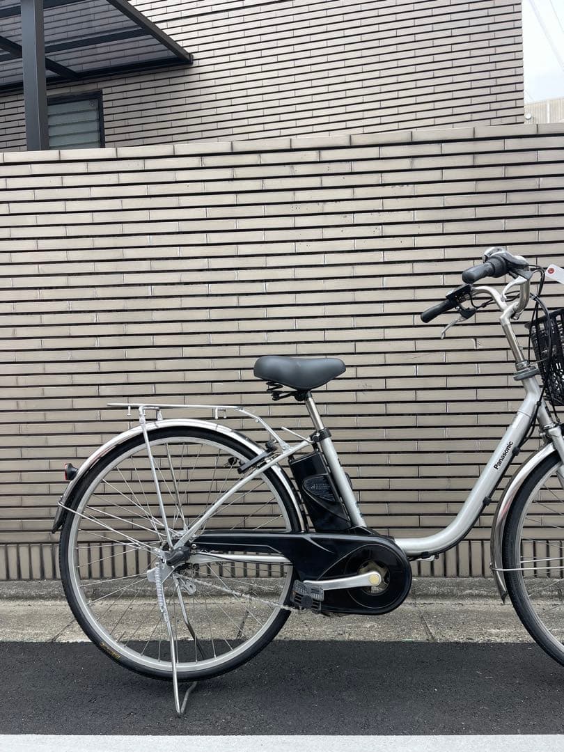 パナソニック電動アシスト自転車 シルバー バスケット付き26DPBA12