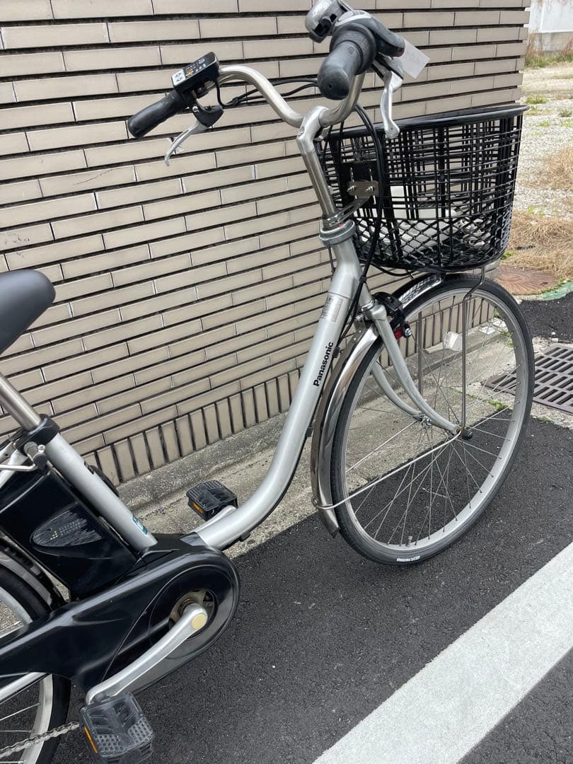 パナソニック電動アシスト自転車 シルバー バスケット付き26DPBA12