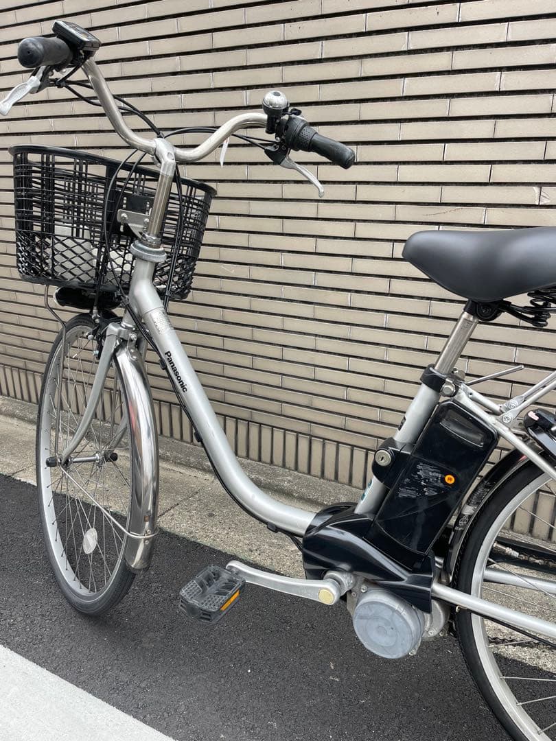 パナソニック電動アシスト自転車 シルバー バスケット付き26DPBA12