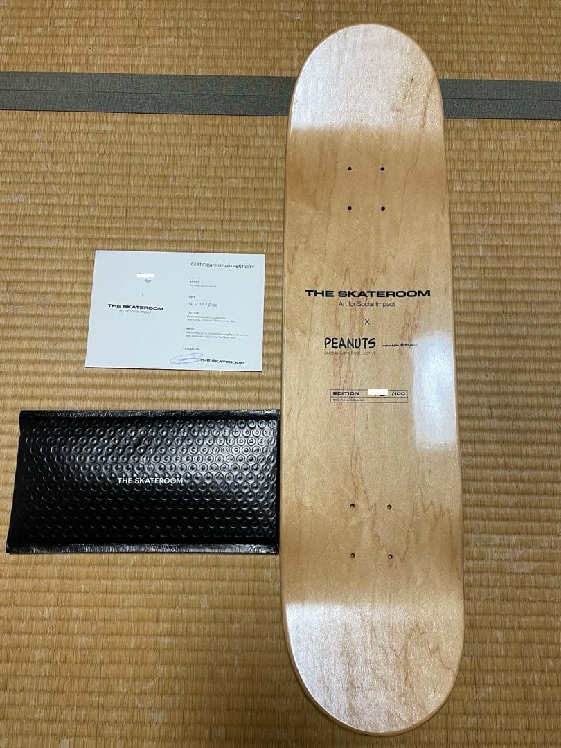 100枚限定 松山智一 スヌーピー コラボ スケートボード デッキ