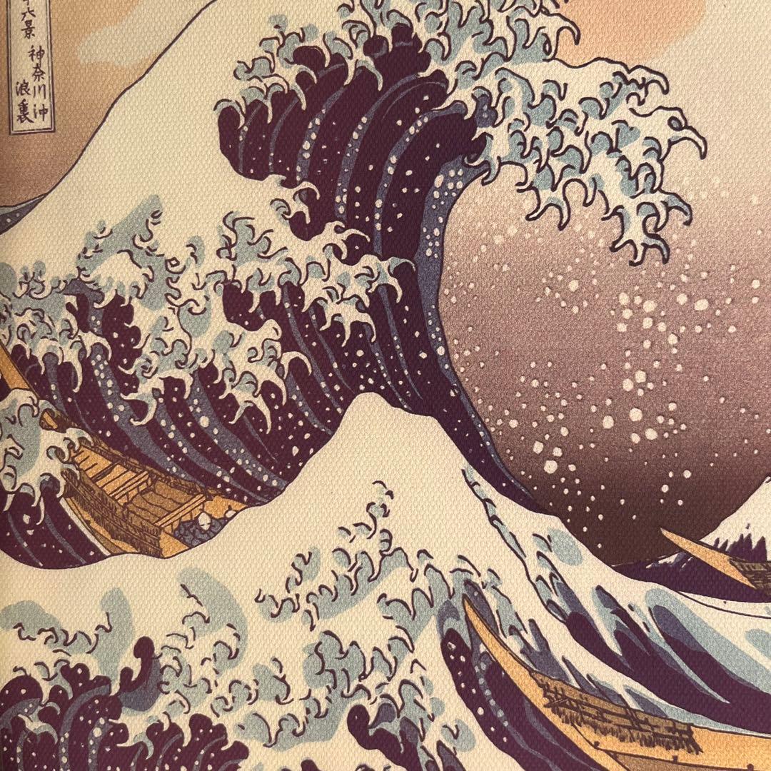 キャンバス プリントアート 葛飾北斎の富嶽三十六景 神奈川沖浪裏 額付き 絵画
