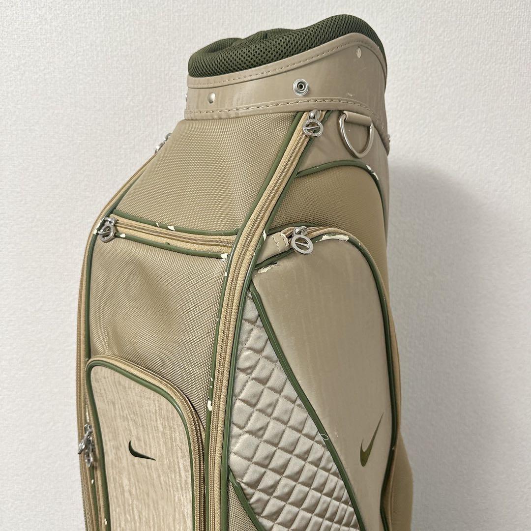 NIKE GOLF 希少キルティング キャディバッグ 5分割 ベージュ×カーキ