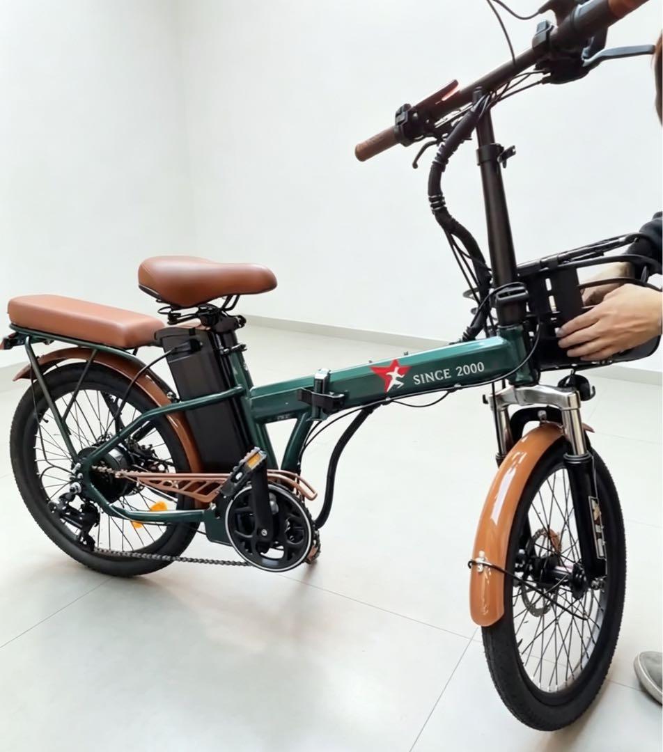 SINCE 2000電動アシスト自転車 折り畳み 20インチ 5段アシスト