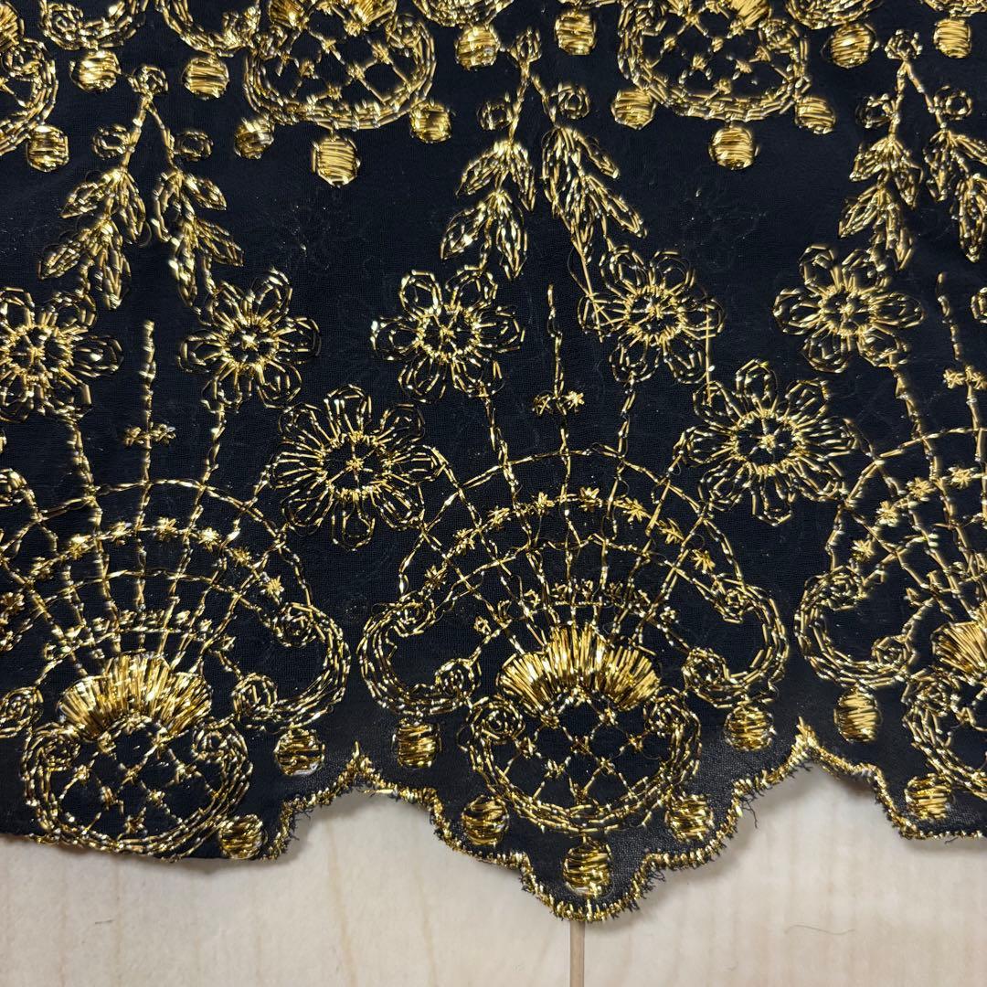 SALE中！ベリーダンス スカート 巻きスカート 黒×ゴールド刺繍 米国製新品
