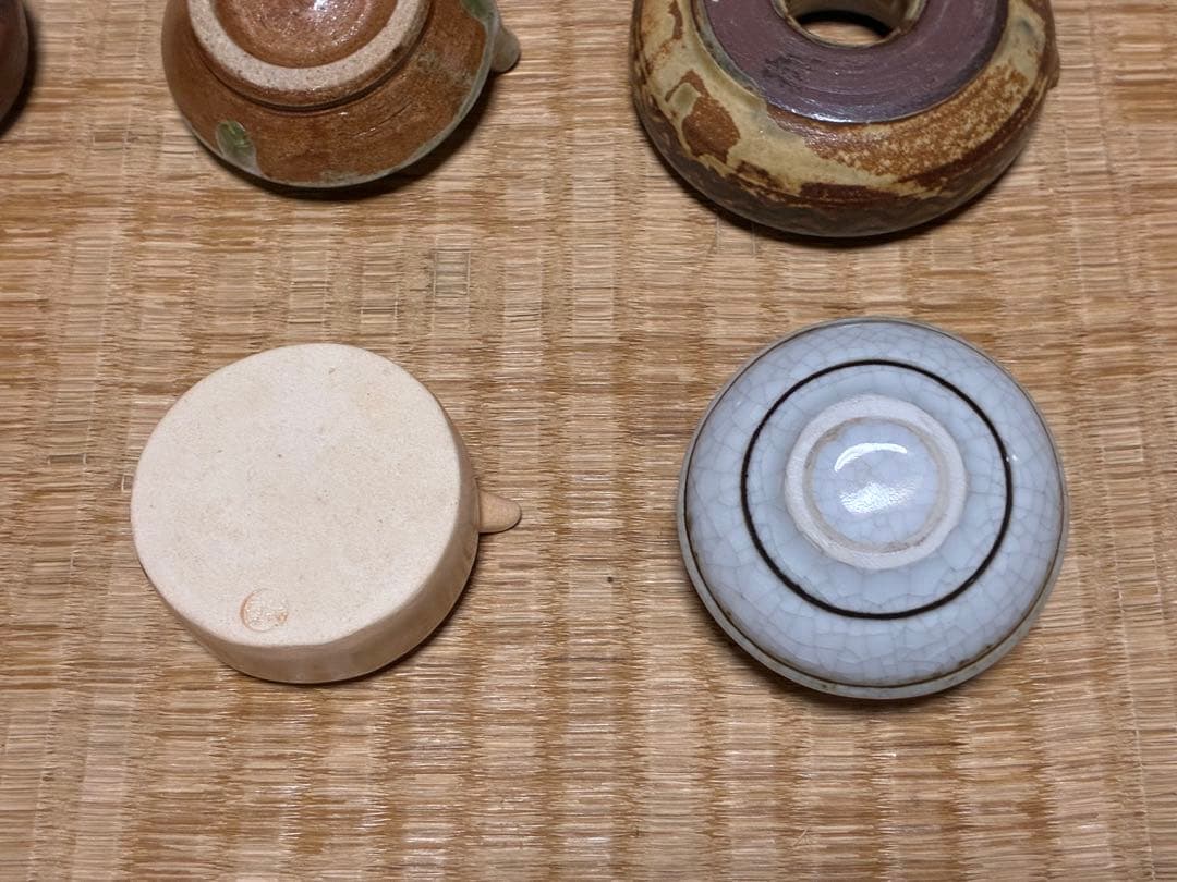 茶道具 陶器の水滴 6点 まとめて