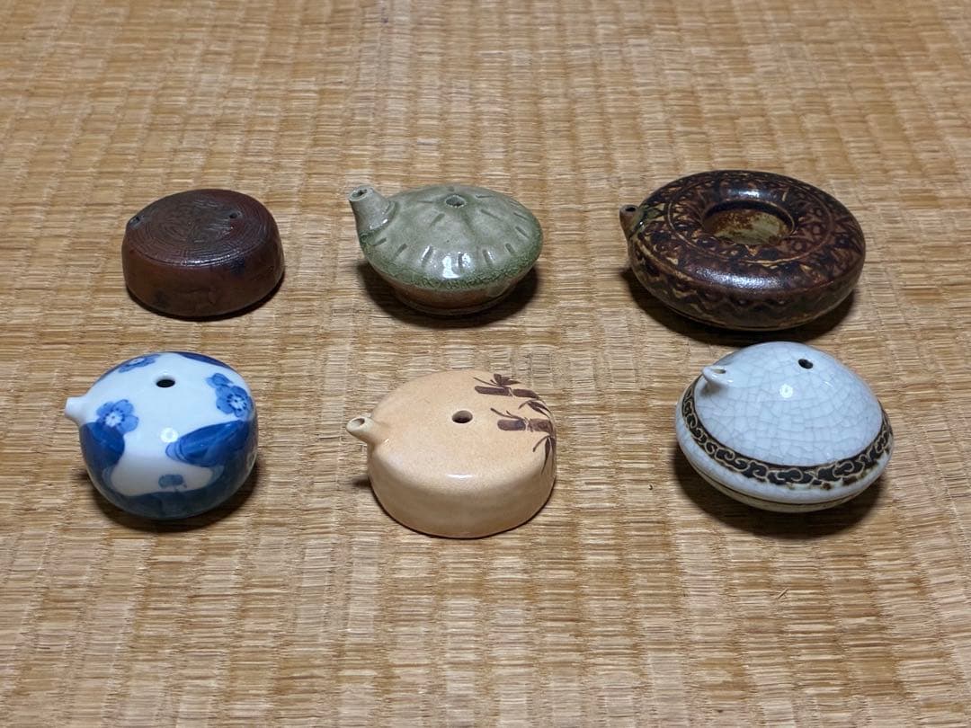 茶道具 陶器の水滴 6点 まとめて
